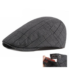 Load image into Gallery viewer, Men's Women's Beret Herringbone Flat Ivy Newsboy Hat Wool Blend Gatsby Cabbie Adjustable Cap