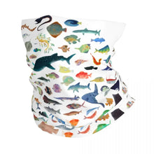 Load image into Gallery viewer, One Hundred Fish Ocean Life Bandana Neck Cover Printed Scuba Diving Balaclavas Mask Scarf Multi-use Headwear Riding Unisex Adult