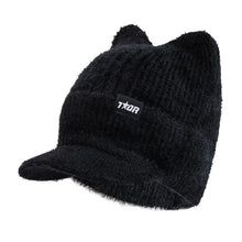Load image into Gallery viewer, Women's Winter Hat Fashion Faux Fur Knitted Hat Soft Cat Ear Beanie Hats Female Streetwear Cap