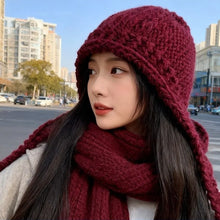 Load image into Gallery viewer, New Soft Knitted Hat Ear Warmth Breathable Knitted Balaclava Hat Thickened Windproof Earmuff Hat for Autumn Winter Season