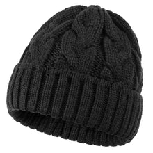 Load image into Gallery viewer, Fashion Handmade Winter Women Hat Thick Warm Stretchy Knitted Beanie Solid Color Windproof Crochet Hat Outdoor