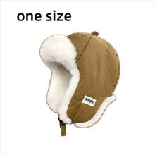 Load image into Gallery viewer, Gifts Thick Women's Winter Lei Feng Hat Ear Protection No Eaves Skiing Bomber Cap Embroidered Warm Down Cotton Hats