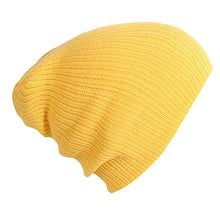 Load image into Gallery viewer, High Quality Solid Cute Winter Hats Multicolors 28*18cm Knitted Hat Girls Autumn Female Baggy Cap