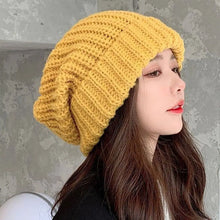 Load image into Gallery viewer, Fashion Winter Warm Hats for Women Casual Stacking Knitted Bonnet Caps Men Hats Solid Color Hip Hop Unisex Female Beanies