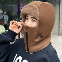 Load image into Gallery viewer, New Warm Scarf Mask Integrated Hat Coldproof Breathable Helmet Cap Waterproof Windproof Beanie Hat for Outdoor Cycling Skiing