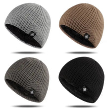 Load image into Gallery viewer, Autumn and winter thick wool blended knitted men's and women's hats are suitable for windproof and warm outdoor wear in winter