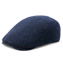 Load image into Gallery viewer, Men's Herringbone Flat Ivy Newsboy Hat Wool Blend Gatsby Cabbie Cap Winter Outdoor Hunting Cap