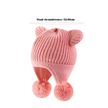 Load image into Gallery viewer, Cute Soft Winter Hat Fleece Lined Warm Fabric Toddler Beanie 2 Cute Ears Warm Fleece Hat Winter Season