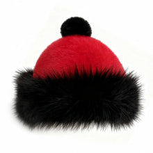 Load image into Gallery viewer, New Fluffy Fur Winter Hat Red Thicken Panama Cap Cold Windproof Berets for Women Girls