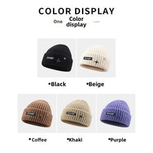 Load image into Gallery viewer, Solid Color Knitted Beanies Keep Warm Anti-cold Female Beanie Caps Hip Hop Outdoor Ladies Casual Cap For Women/Men/Students