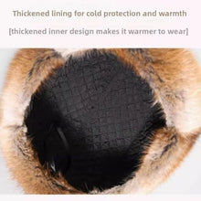 Load image into Gallery viewer, Fashion Thick Warm Winter Bomber Hat Ear Protection Casual Ushanka Fur Hat Windproof Ski Russian Cap Outdoor