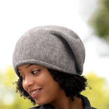 Load image into Gallery viewer, Creative Cotton Cashmere Warm Hat Rolled Hem Solid Color Knitted Hat Windproof Pullover Cap Autumn Winter