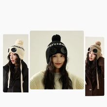 Load image into Gallery viewer, Fashion Windproof Glasses Knitted Hat Ear Protectors Cold-proof Beanie Hats Warm Woolen Hat Winter