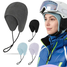 Load image into Gallery viewer, Bonnet Style Winter Fleece Caps Earflap Protection Warm Warm Bicycle Headwear Cycling Headwear Beanie Cap Ski Sports