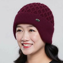 Load image into Gallery viewer, Casual Thickened Wool Knitted Wool Hat Keep Warm Ear Protection Cap Windproof Beret Hat for Women