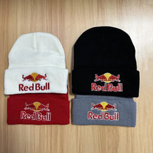 Load image into Gallery viewer, Embroidered Red Bull Knitted hat Beanie Winter Hat Unisex Warm Cap for Men And Women Red Bull Unclimbed Urine Hat