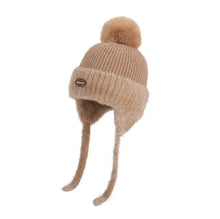 Load image into Gallery viewer, 3-10Y Boys & Girls Warm Winter with Soft Lining Cozy Outdoor & Casual Plush Bear Hooded Hat - Cute Cartoon Bear Ears,