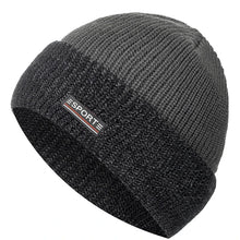 Load image into Gallery viewer, Two Tone Winter Hat Fur Lined Flanging Cap Stylish Soft Beanie Hats For Men Women Warm Thick Outdoor Ski Sports Hat