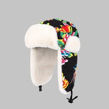 Load image into Gallery viewer, Versatile Winter Warm Ear Protection Hat Flower Cloth Retro Ethnic Style Hood Cap Thickened Lei Feng Hat For Women