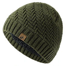 Load image into Gallery viewer, Unisex Peak Labal Winter Hats Fashion Knitted Hats For Men Women Beanie Cap Outdoor Plush Fur Lined Warm Sports Hat