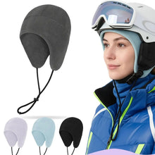 Load image into Gallery viewer, Bonnet Style Winter Fleece Caps Earflap Protection Warm Warm Bicycle Headwear Cycling Headwear Beanie Cap Ski Sports
