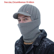 Load image into Gallery viewer, New Warm Integrated Hat Scarf Set Coldproof Windproof Lei Feng Hat Knitted Dad Hat Autumn and Winter