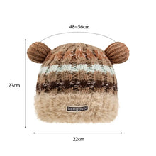 Load image into Gallery viewer, New Style Cartoon Bear Ears Winter Warm Cap Windproof Cold-proof Knitted Hat Ear Protection Retro Warm Hat Outdoor