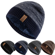 Load image into Gallery viewer, Unisex Winter Hats Casual Warm Beanie Cap For Men Women Letter Label Fashion Winter Knitted Hats