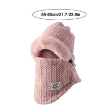 Load image into Gallery viewer, Fashion Beanies Cap Thickened Windproof Winter Hat Scarf Set Keep Warm Neck Warmer Hooded Face Mask Outdoor