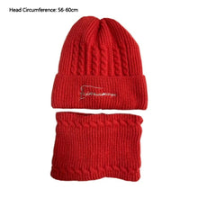 Load image into Gallery viewer, Fashion Windproof Pullover Cap Warm Knitting Hat Scarf Set Thickned Neck Protection Scarf Women