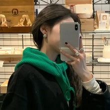 Load image into Gallery viewer, Knitted Hooded Caps Winter Balaclava Hats Women Korean Style Outdoor Warmer Drawstring Hats One-piece Neck Collar Beanies Cap