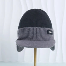 Load image into Gallery viewer, Versatile Ear Protection Knit Baseball Cap Dual Tone Keep Warm Winter Warm Hat Thickened Couples Hats Outdoor Activities