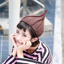 Load image into Gallery viewer, Twisted Flower Women's Knit Hat Loose Fit Solid Color Pullover Hat Casual Street Fashion Newsboy Beret Outdoor Activities