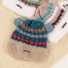 Load image into Gallery viewer, New Style Cartoon Bear Ears Winter Warm Cap Windproof Cold-proof Knitted Hat Ear Protection Retro Warm Hat Outdoor