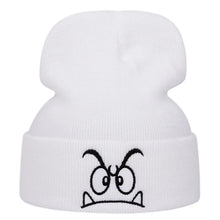 Load image into Gallery viewer, New Warm Knit Hat Angry Expression Leisure Winter Warm Hat Embroidered Cycling Cap Outdoor Sports