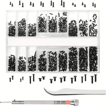 Load image into Gallery viewer, 630 Pcs micro repair screw set glasses sunglasses repair set with screwdriver for repairing glasses, watches, jewelry.M1.2 M1.4