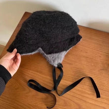Load image into Gallery viewer, Fashion Bomber Hat Thicken Ear Protection Pilot Cap Solid Color Winter Warm Outdoor Cycling Hat