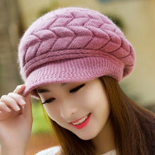 Load image into Gallery viewer, Fried Dough Twists Knit Hat Plush Thickened Warm Wool Hat Suitable for outdoor wind protection in autumn and winter