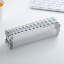 Load image into Gallery viewer, Pencil Case Cute Solid Color Transparent Pencil box School Student pen bag Supplies