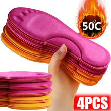 Load image into Gallery viewer, Insole 2Pairs Self Heating s Thermostatic Thermal Massage Memory Foam Arch Support Pad Heated Pads Winter Men Women shoe pads