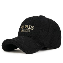 Load image into Gallery viewer, Women's Fleece Baseball Cap Korean Style Curved Brim Hat Keep Warm and Stylish Cap for Fall and Winter