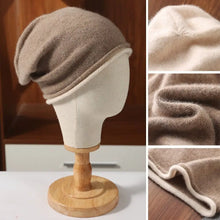 Load image into Gallery viewer, Casual Soft Winter Hat Curly Brim Thickened Knitted Hat Windproof Warm Lining Beanies Men Women