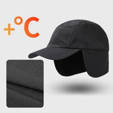 Load image into Gallery viewer, Casual Polar Fleece Winter Baseball Cap Waterproof Thick Earmuffs Hat Cold Weather Solid Color Ear Protection Hat Winter
