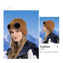 Load image into Gallery viewer, New Winter Warm Beanie Hats Women Men Winter Windproof Glasses Knitted Ski Mask Cap Outdoor Ear Protection Sports Cold Hat