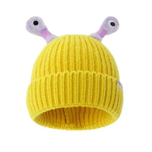 Load image into Gallery viewer, Funny With Eyes Knitted Beanies Hat Solid Color Wear Resistant LED Glowing Hat Warm Knit Hat for Women Girls Parent-Unisex Style