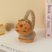 Load image into Gallery viewer, Comfortable Ear Protection Capybara Earmuffs Three-Expression Design Warm Ear Warmers Earmuffs Winter