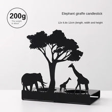 Load image into Gallery viewer, Animal Silhouette Wrought Iron Candlestick Domestic Ornaments