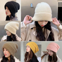 Load image into Gallery viewer, Fashion Winter Warm Hats for Women Casual Stacking Knitted Bonnet Caps Men Hats Solid Color Hip Hop Unisex Female Beanies