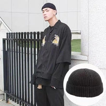 Load image into Gallery viewer, Casual Korean Style Knitted Hats Flanged Warm Skullcap Short Melon Cap Autumn and Winter
