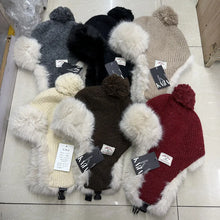 Load image into Gallery viewer, Fashion Women Winter Fur Warm Windproof Hat Lei Feng Cap Fur Ear Flap Cap Buckle Warm And Thick Ear Protection Outdoor Headwear